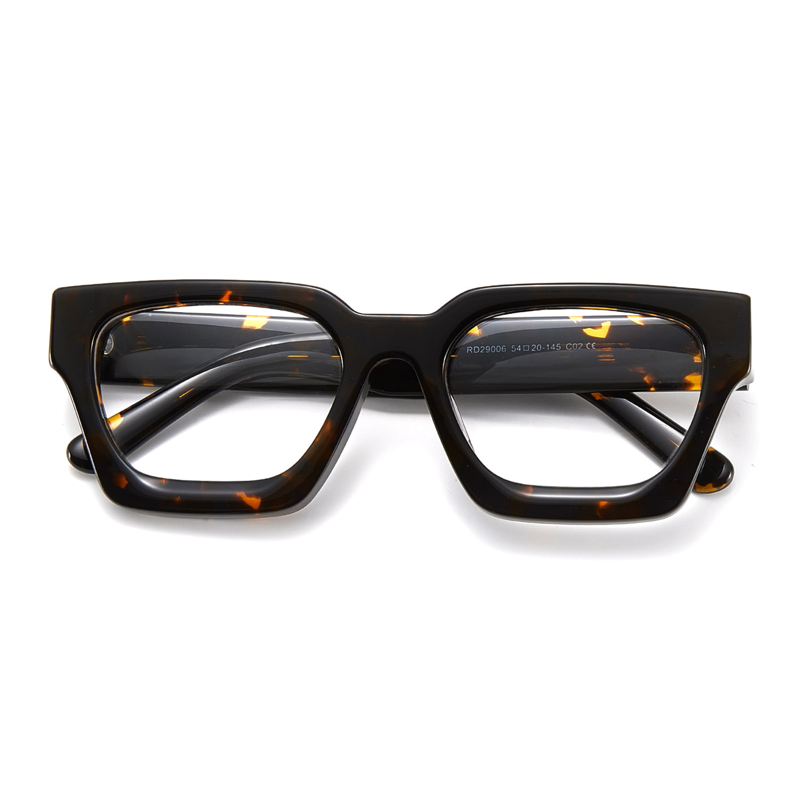 RD29006 রুক্ষ স্কয়ার ফ্রেম Hinged Acetate চশমা